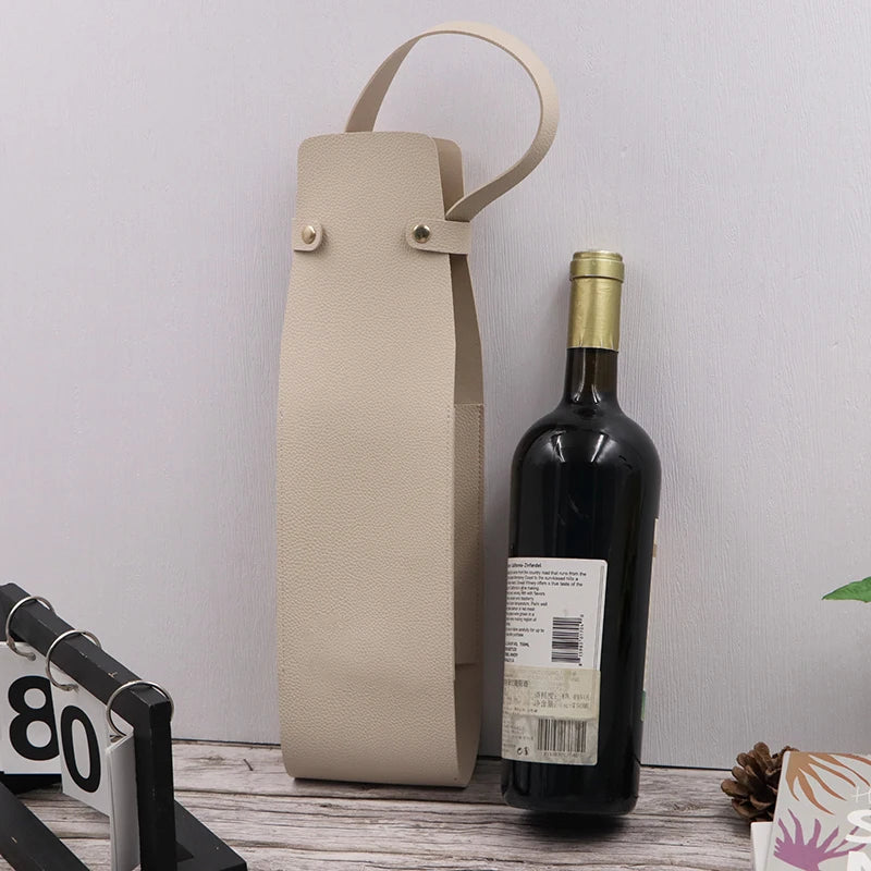 PU Leather Wine Bottle Carrier