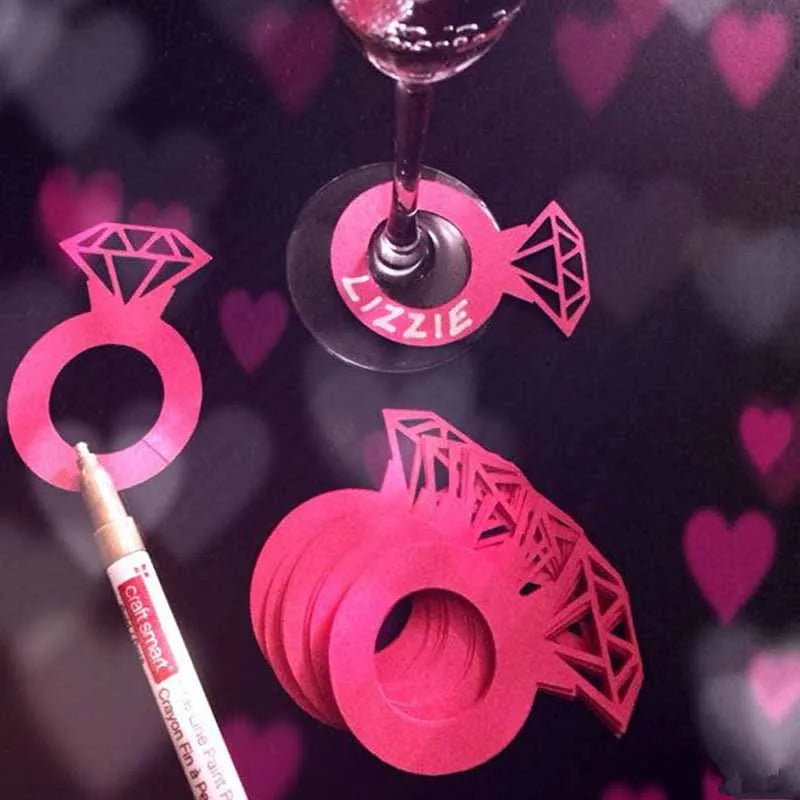 Customisable Wedding Wine Glass Charms