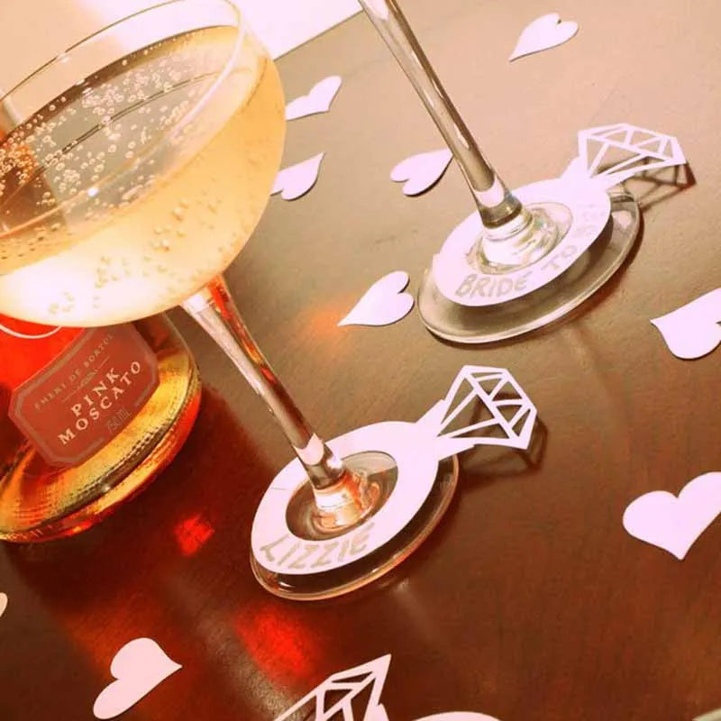 Customisable Wedding Wine Glass Charms