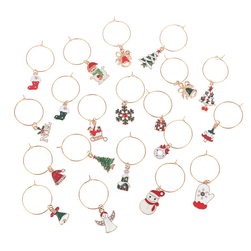 Christmas Wine Glass Charms