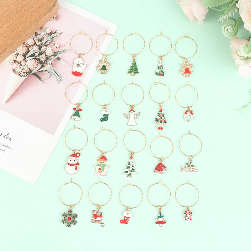 Christmas Wine Glass Charms