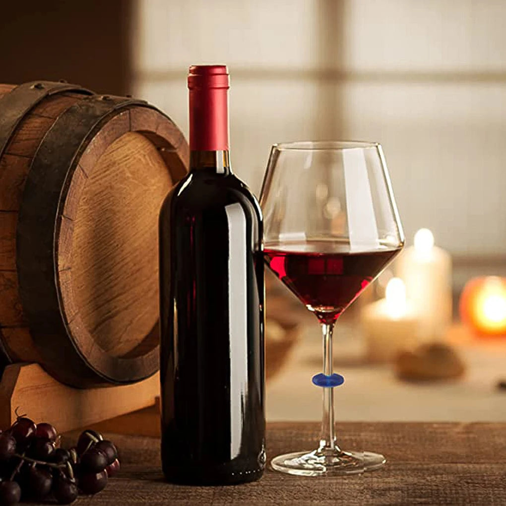 Silicone Wine Glass Charm - 36 pcs