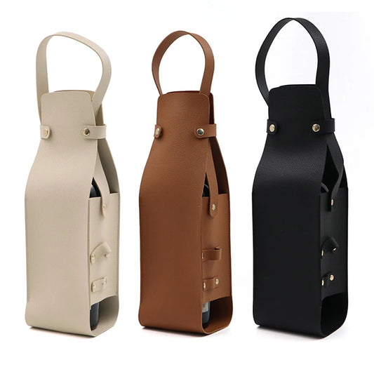 PU Leather Wine Bottle Carrier