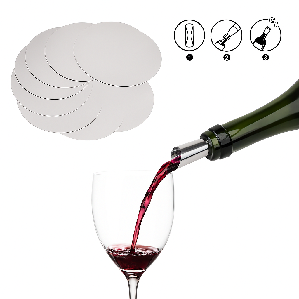 No-Drip Wine Pourer Discs Set