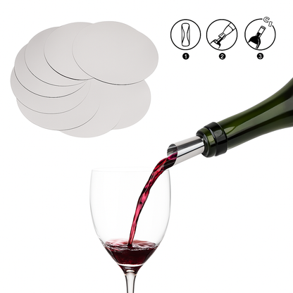 No-Drip Wine Pourer Discs Set