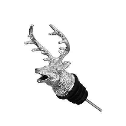 Novelty Silver Deer Head Wine Pourer