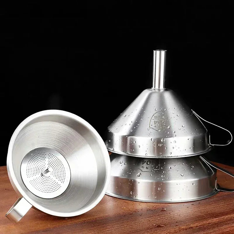 Stainless Steel Wine Decanting Funnel with Filter