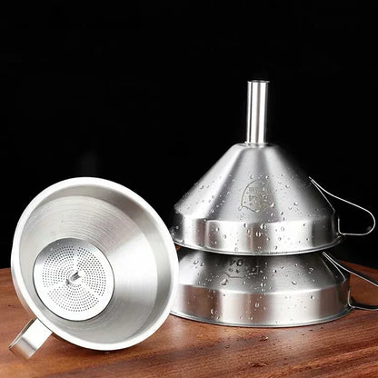 Stainless Steel Wine Decanting Funnel with Filter