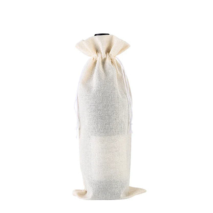 Fabric Drawstring Wine Gift Bags