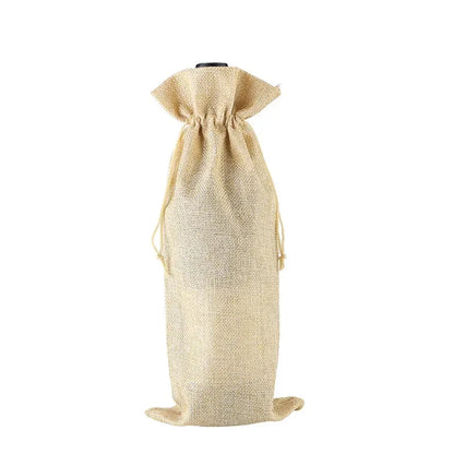 Fabric Drawstring Wine Gift Bags