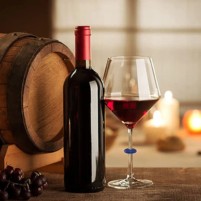 Silicone Wine Glass Charm - 36 pcs