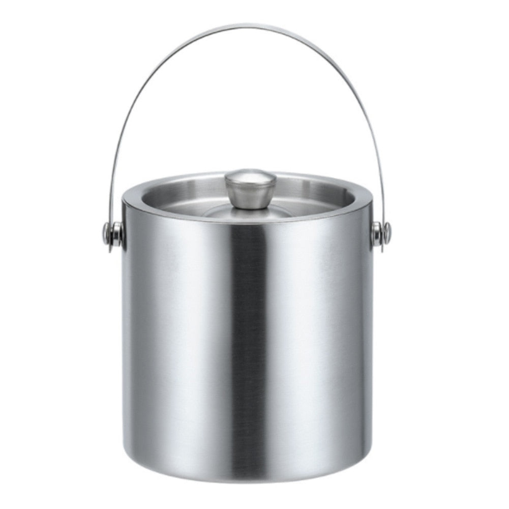 1.6L Stainless Steel Insulated Ice Bucket with Lid